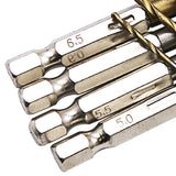 13pcs/lot HSS High Speed Steel Titanium Coated Drill Bit Set 1/4 Hex Shank 1.5-6.5mm