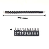 2PCS 290mm Flexible Shaft Tool Electronics Drill Screwdriver Bit Holder Connect Link Multitul Hex Shank Extension Snake Bit