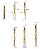 6pcs/set Cobalt Drill Bit Set Spiral Screw Metric Composite Tap Drill Bit Tap Twist drill bit set multi-function