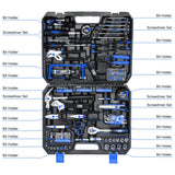 198Pcs Hand Tool Set DIY Home Repair Tool Kit Woodworking Tools Wrench Saw Screwdriver